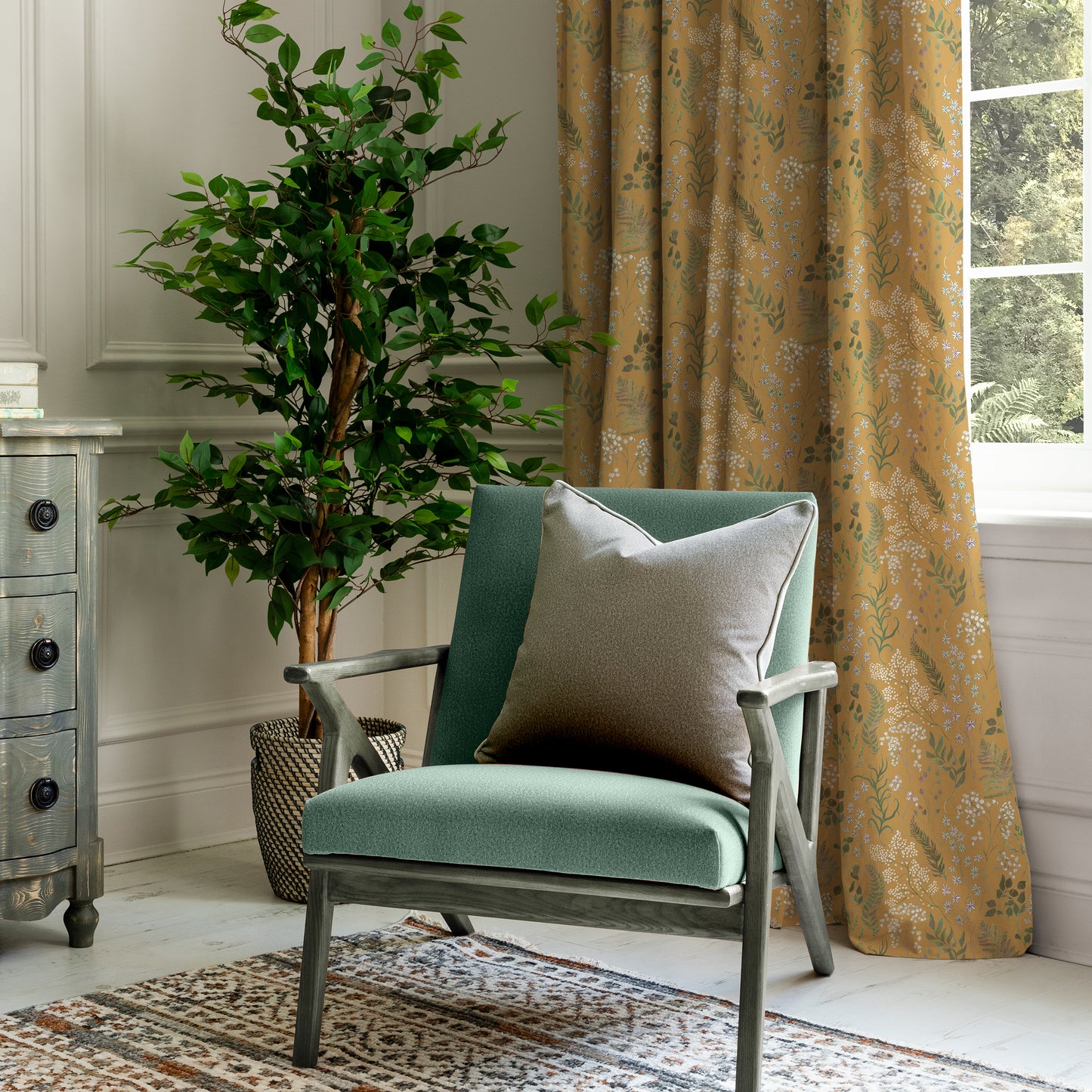 Aileana 145Cm Ann Fabric Metre - Honey