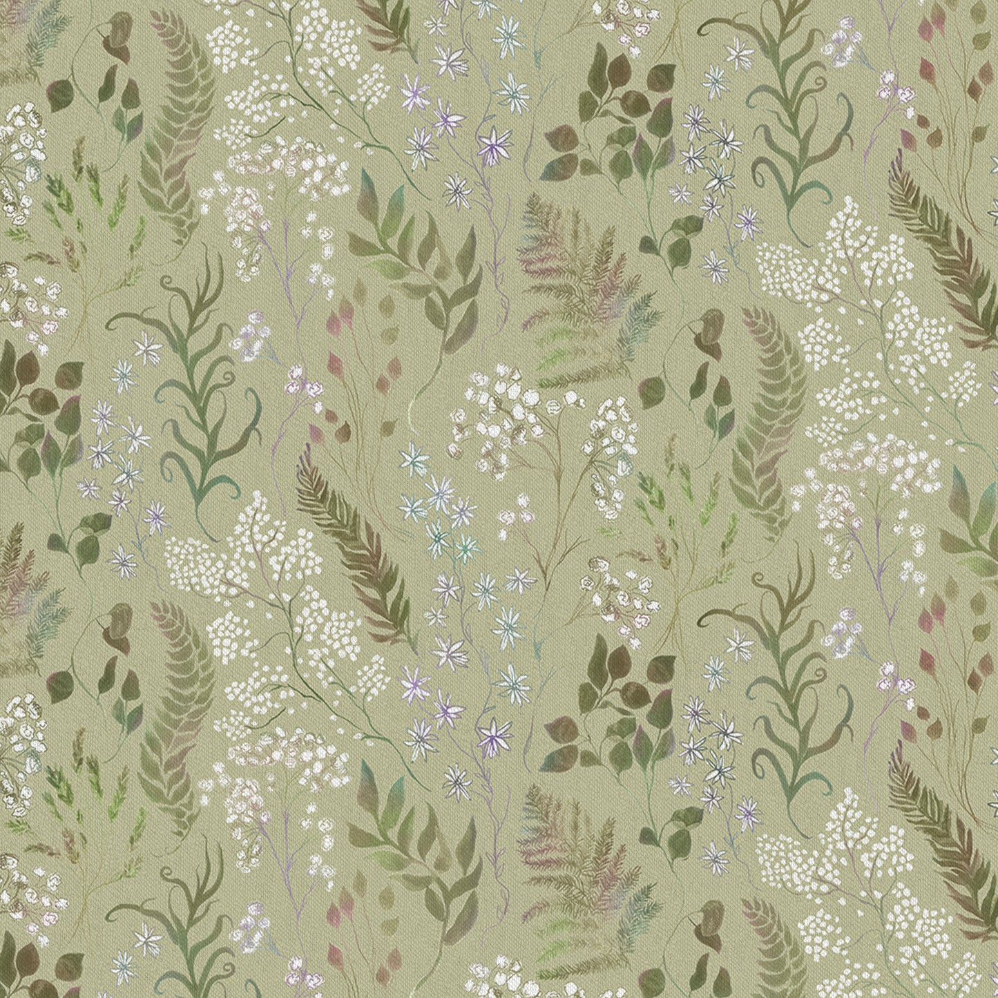 Aileana 145Cm Ann Fabric Metre - Moss