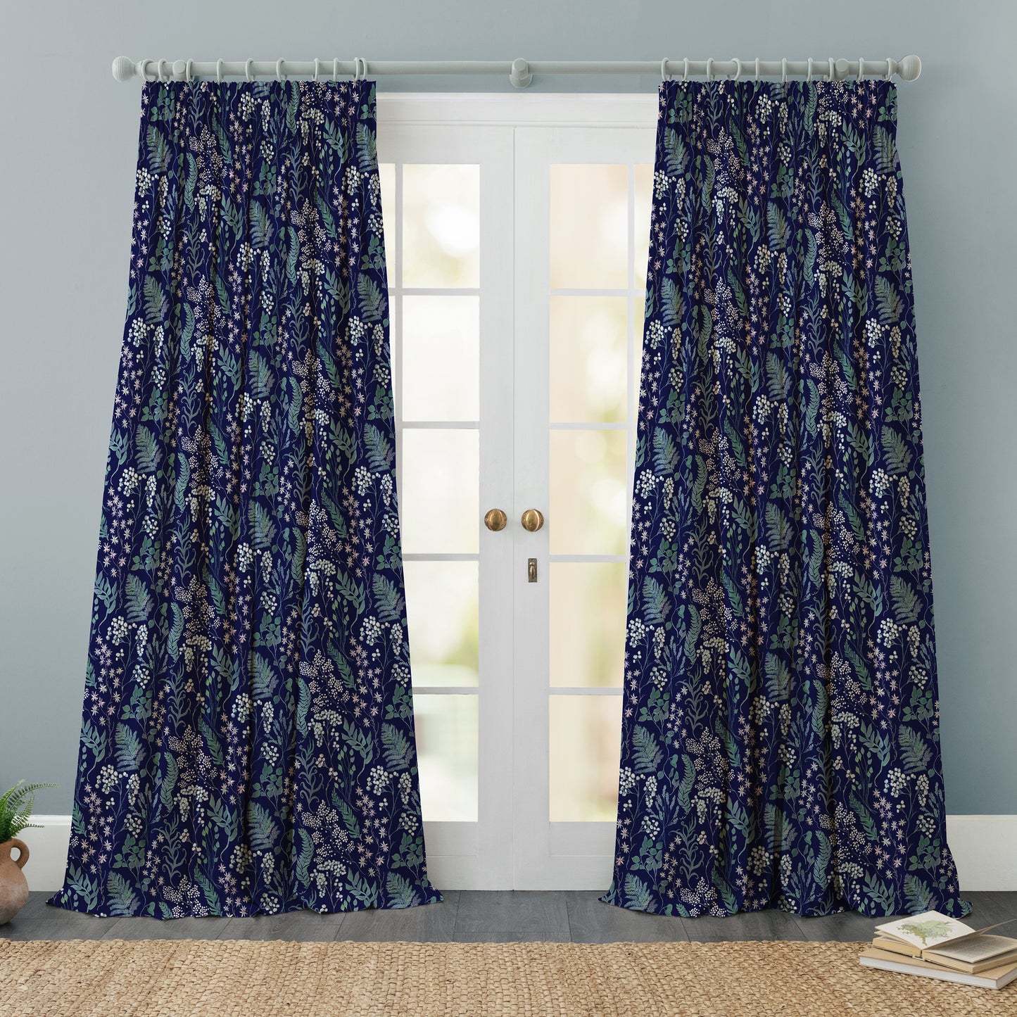 Aileana 145Cm Ann Fabric Metre - Ocean