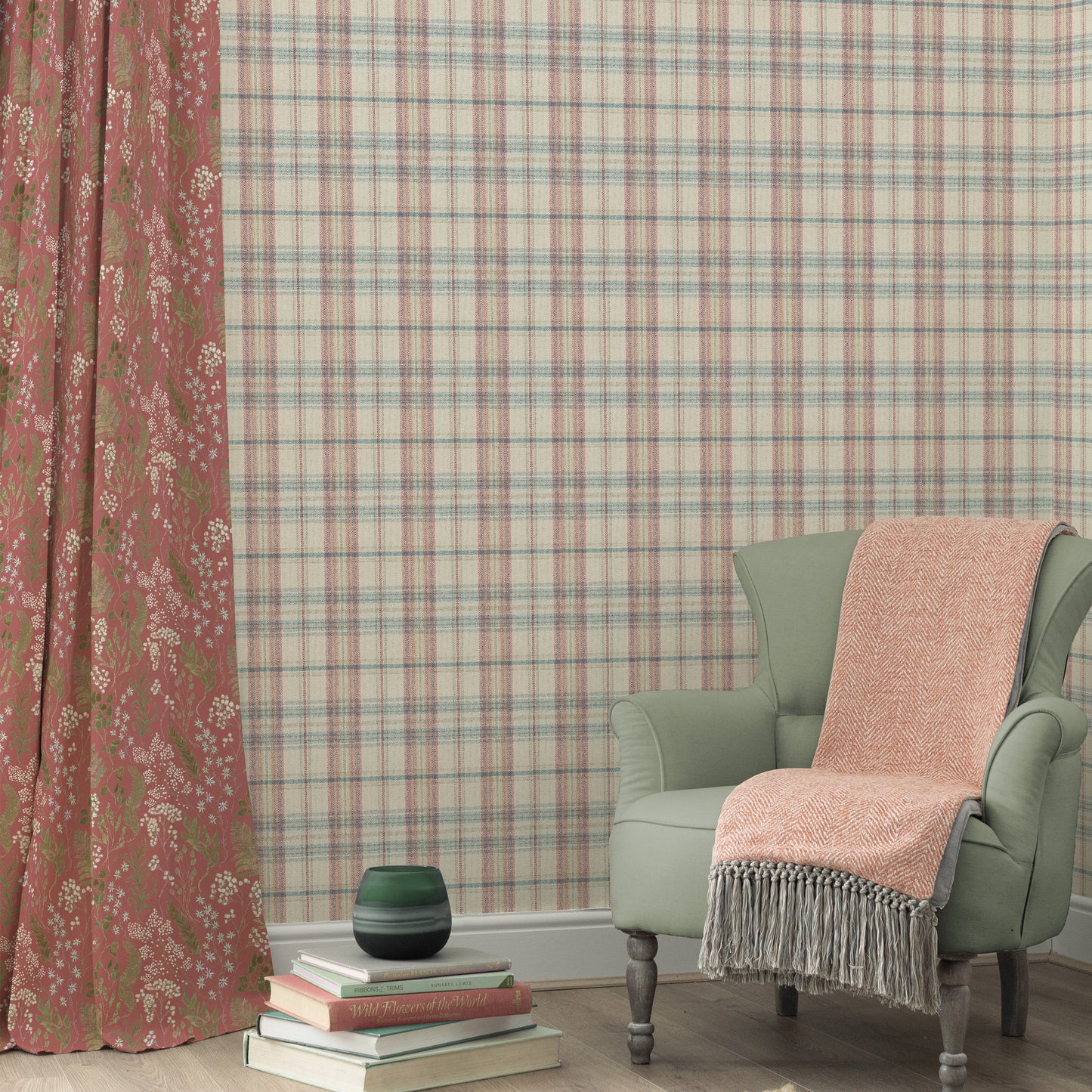 Aileana 145Cm Ann Fabric Metre - Rose