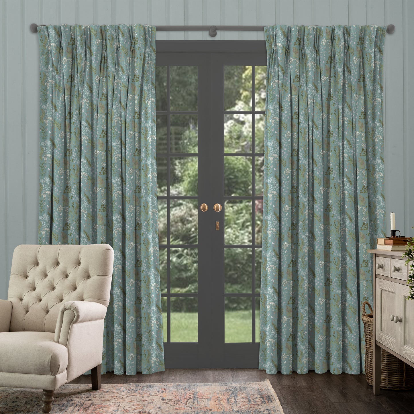 Aileana 145Cm Ann Fabric Metre - Tide