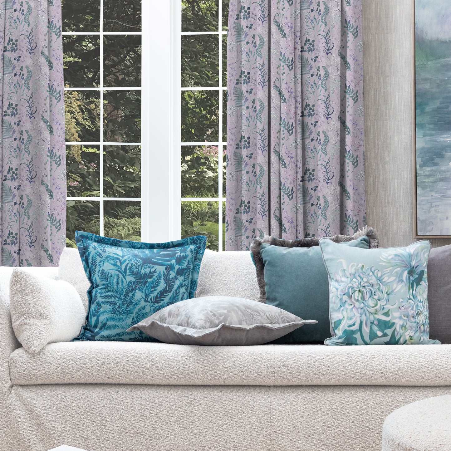 Aileana 145Cm Ann Fabric Metre - Viola