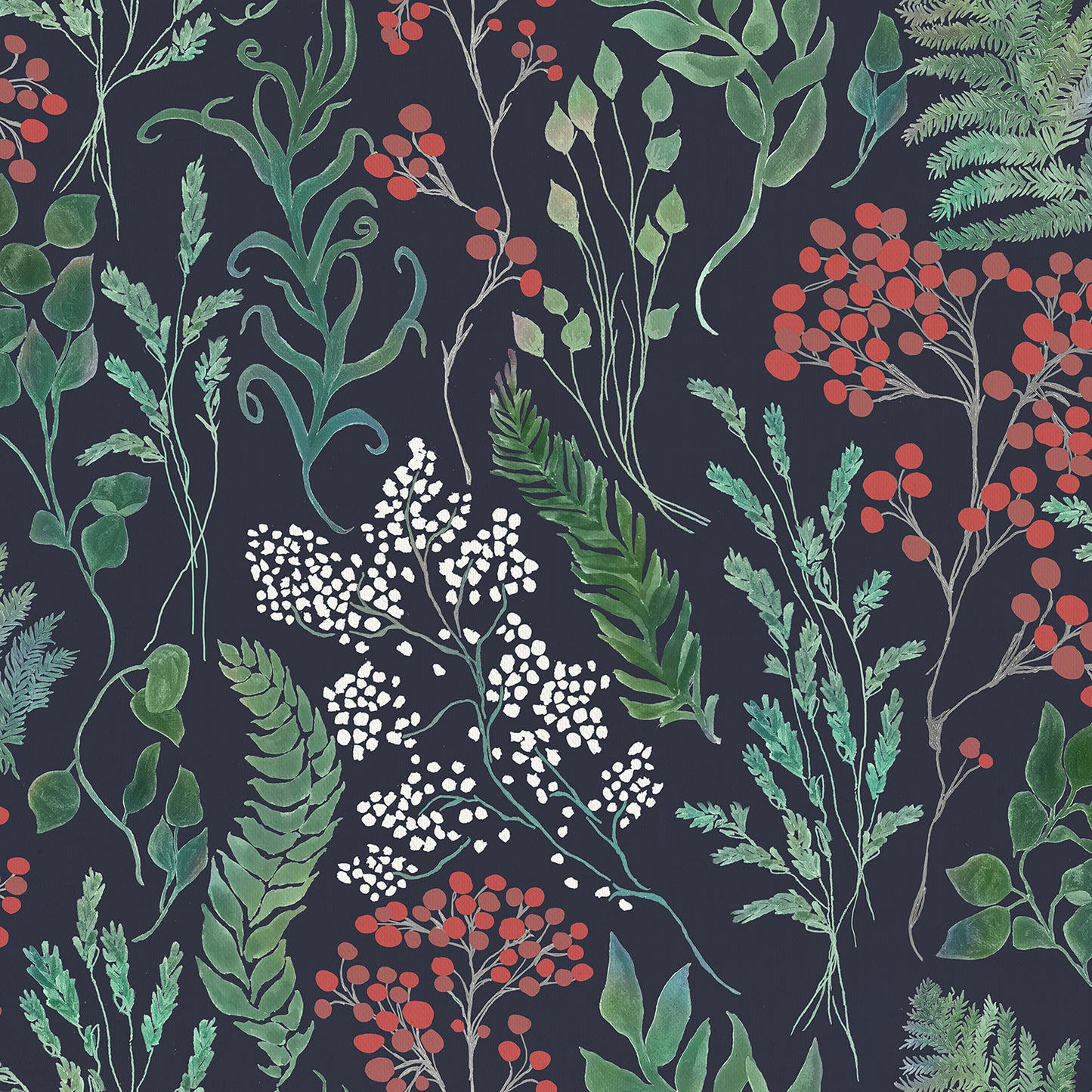 Aileana Berry Midnight Oil Cloth Metre