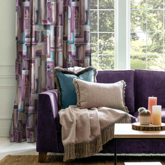 Albers 140Cm Heavy Como Ivory Fabric - Amethyst Sample