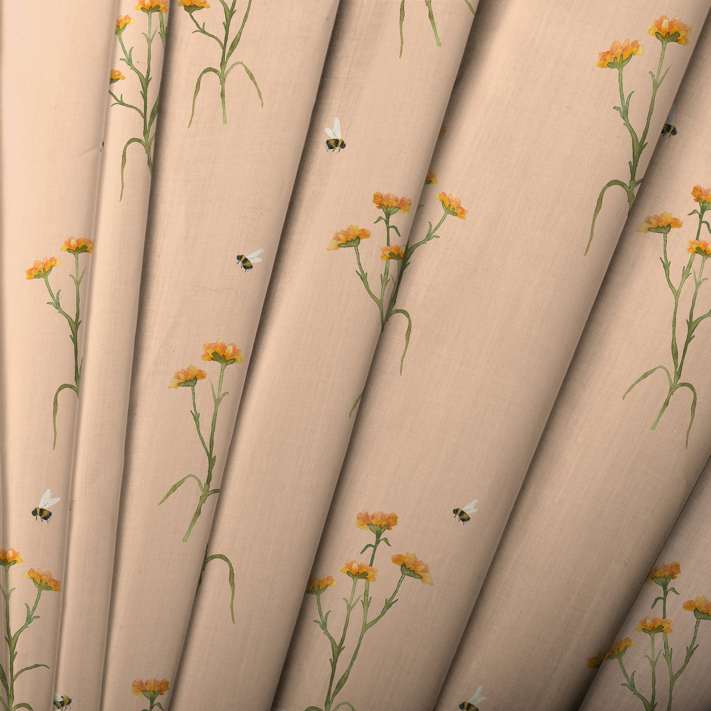 Allimore Fabric Sample - Apricot
