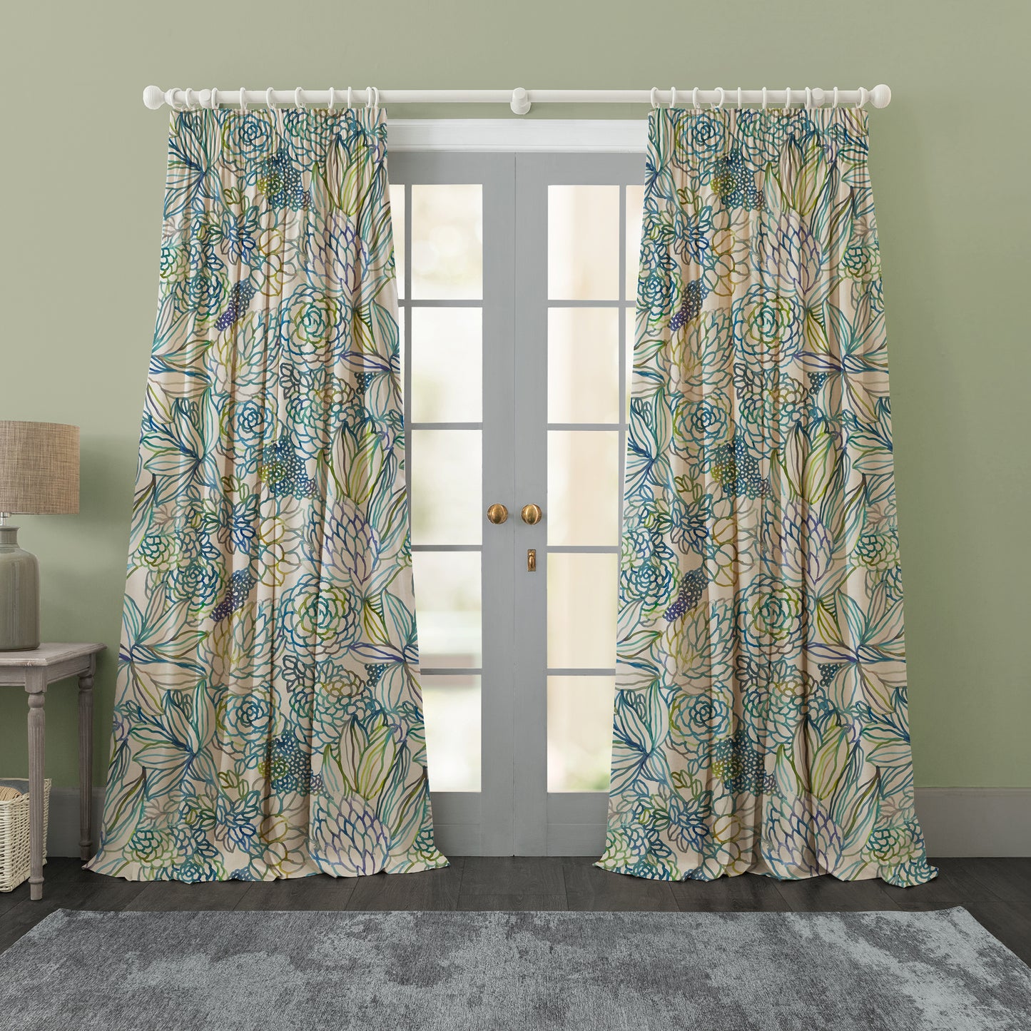 Althorp Linen 145Cm Fiona Fabric - Capri Sample