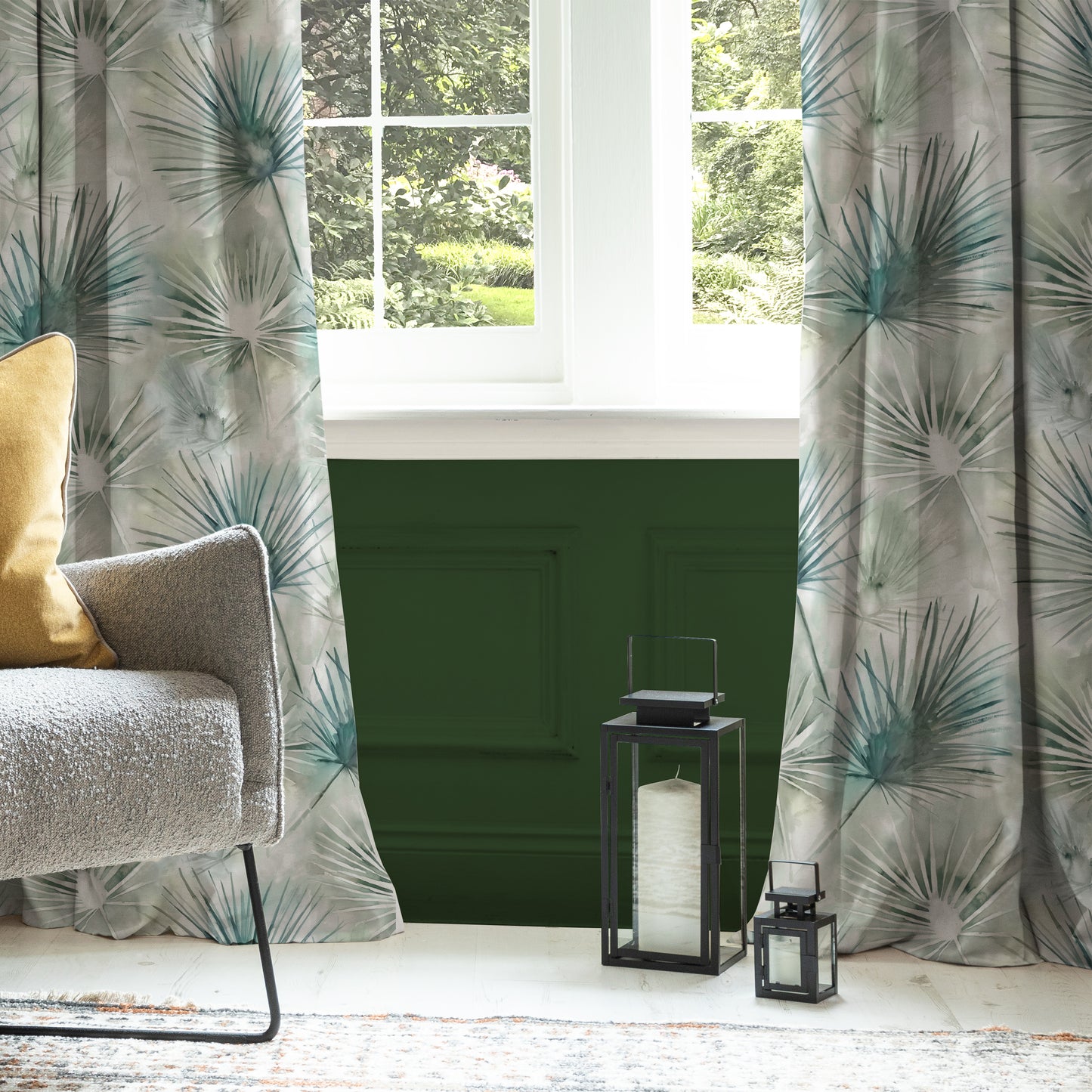 Amida 138Cm Sophie Fabric Metre - Emerald