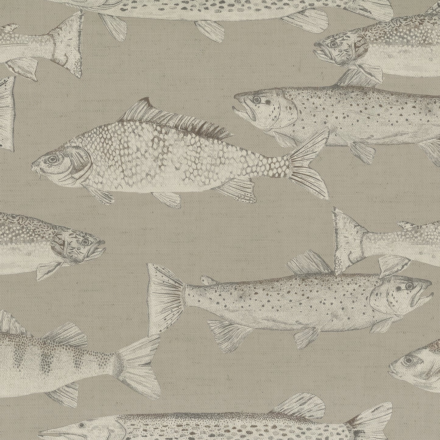 Aquarius 145Cm Fiona Fabric Metre - Sepia