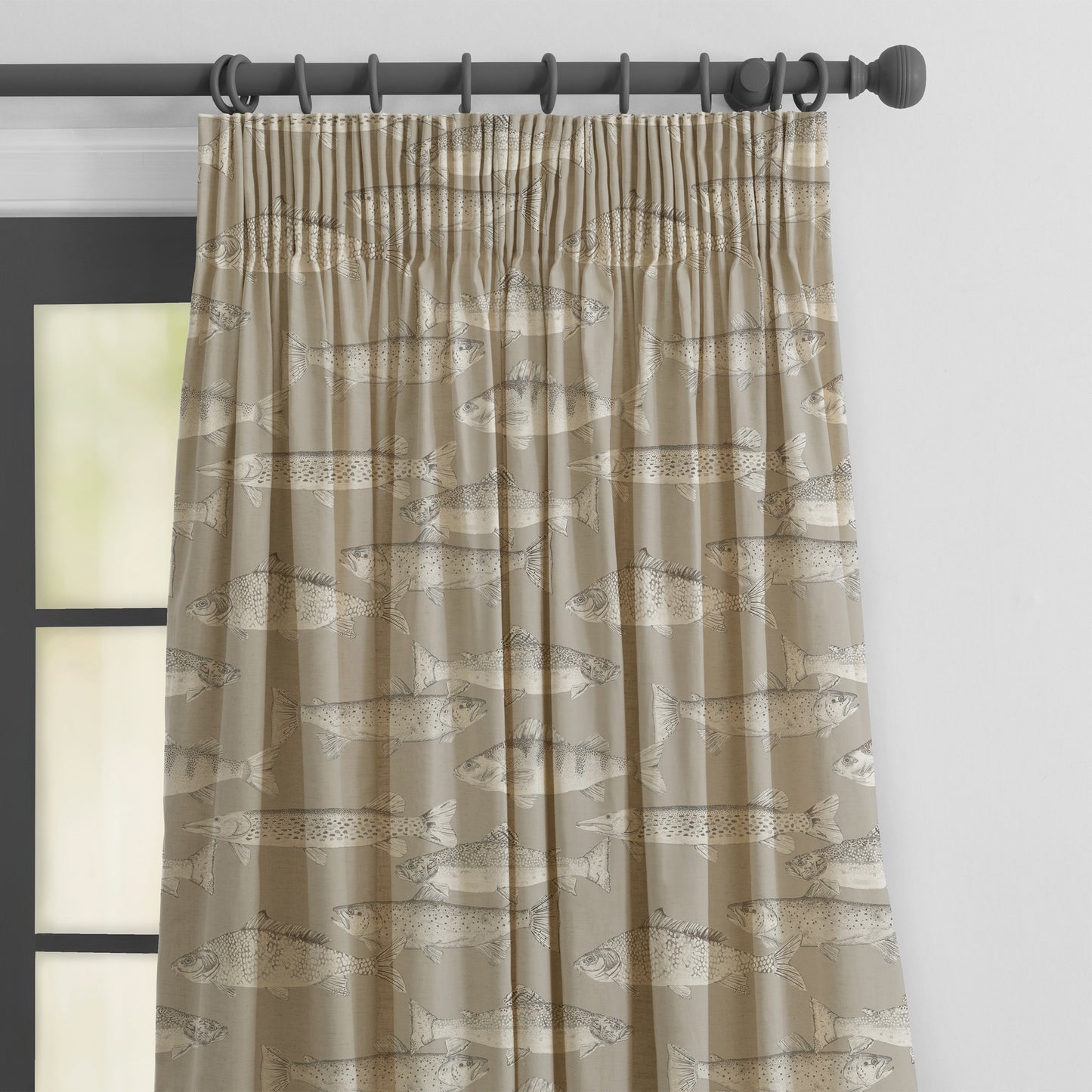 Aquarius 145Cm Fiona Fabric Metre - Sepia