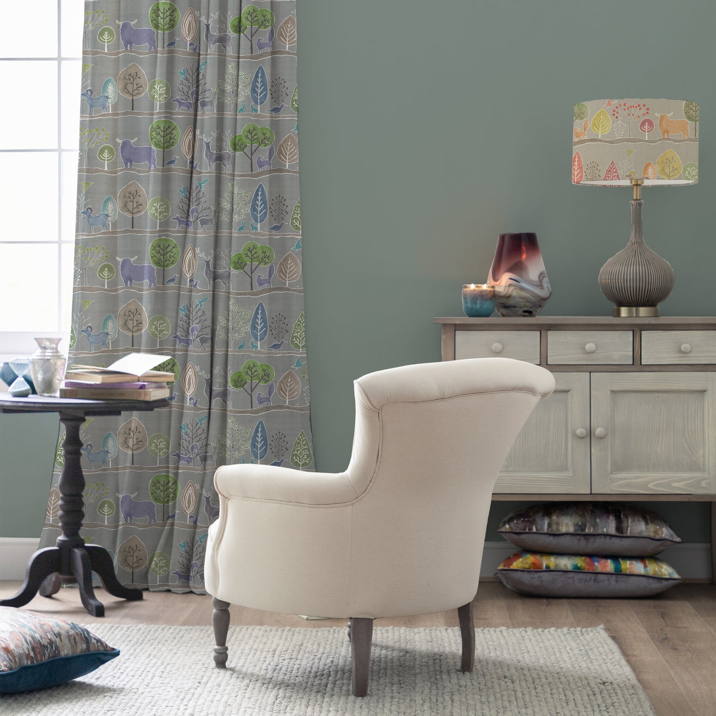 Ariundle 147Cm Helena Fabric - Cornflower Sample