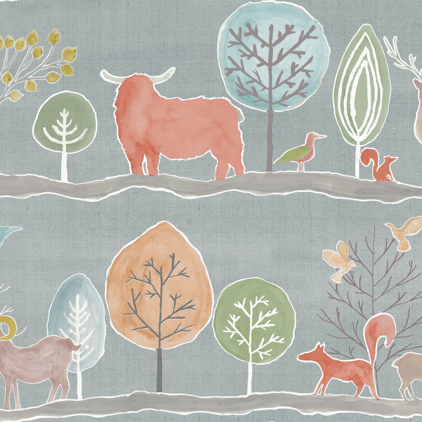 Ariundle 147Cm Helena Fabric Metre - Persimmon