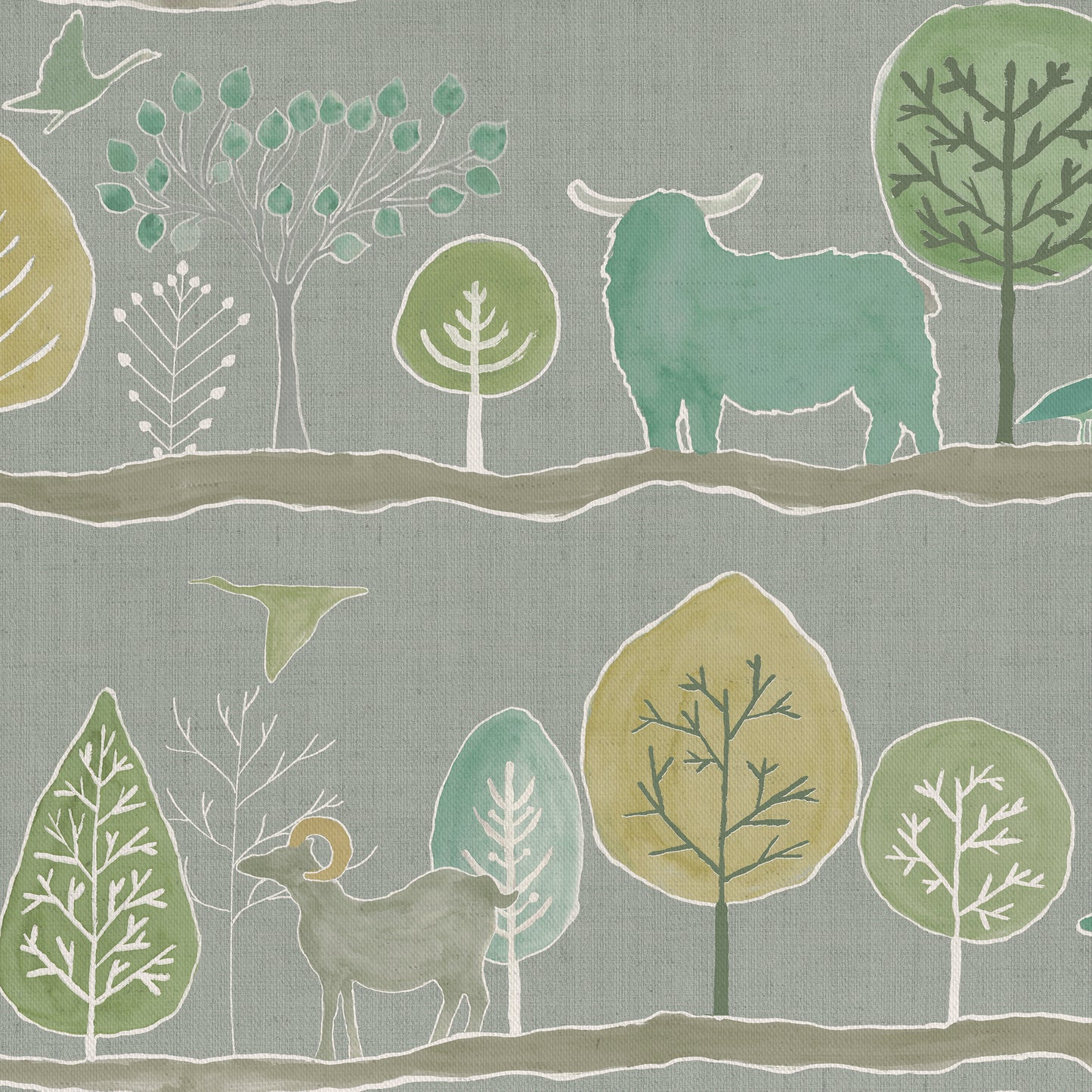 Ariundle 147Cm Helena Fabric Metre - Pine