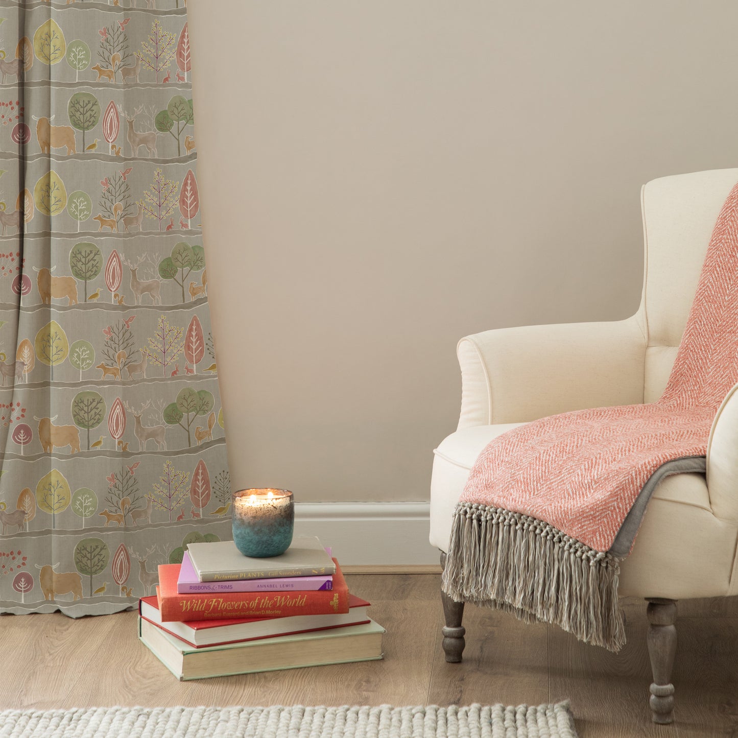 Ariundle 147Cm Helena Fabric Metre - Sandstone