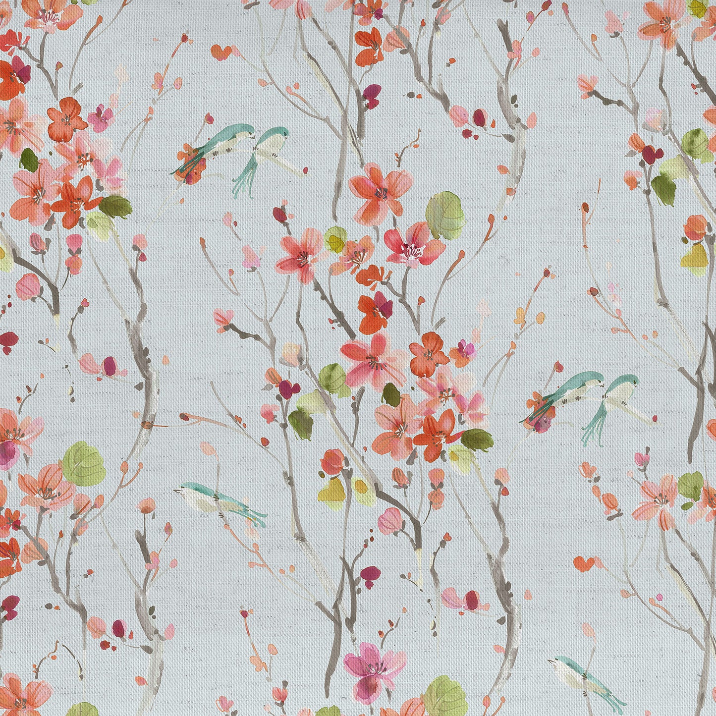 Armathwaite 145Cm Ann Fabric Metre - Coral/Dove