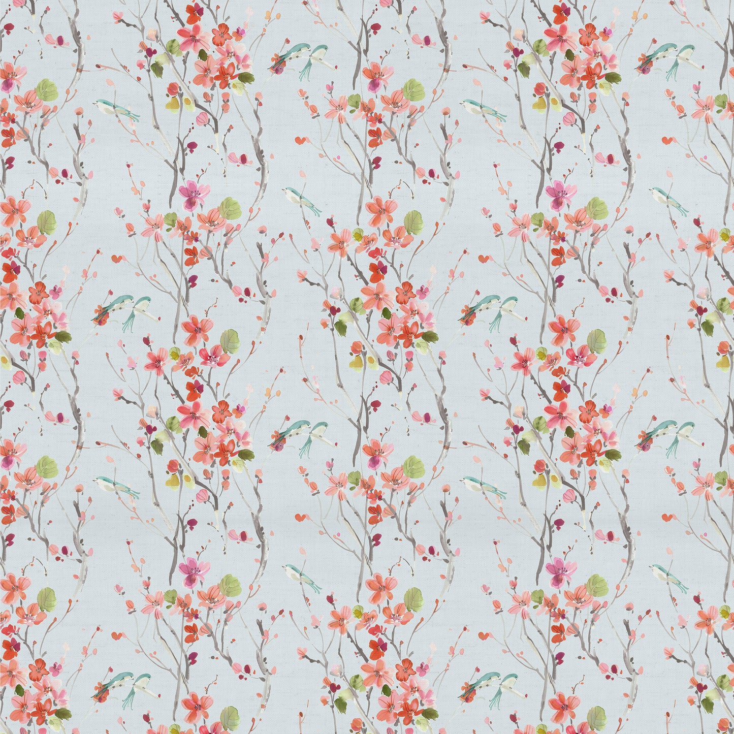 Armathwaite 145Cm Ann Fabric Metre - Coral/Dove