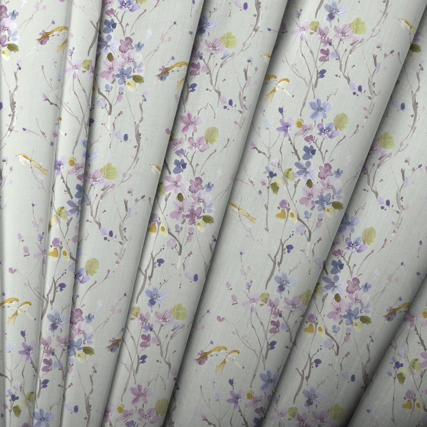 Armathwaite 145Cm Ann Fabric Metre - Violet/Duck Egg