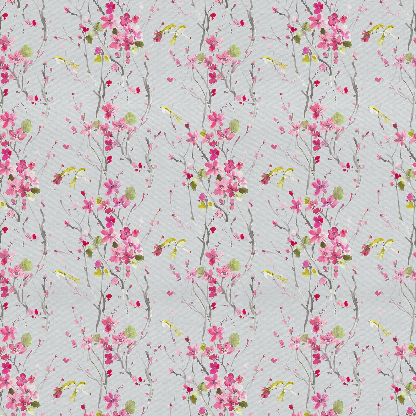 Armathwaite 145Cm Ann Fabric Metre - Blossom/Silver