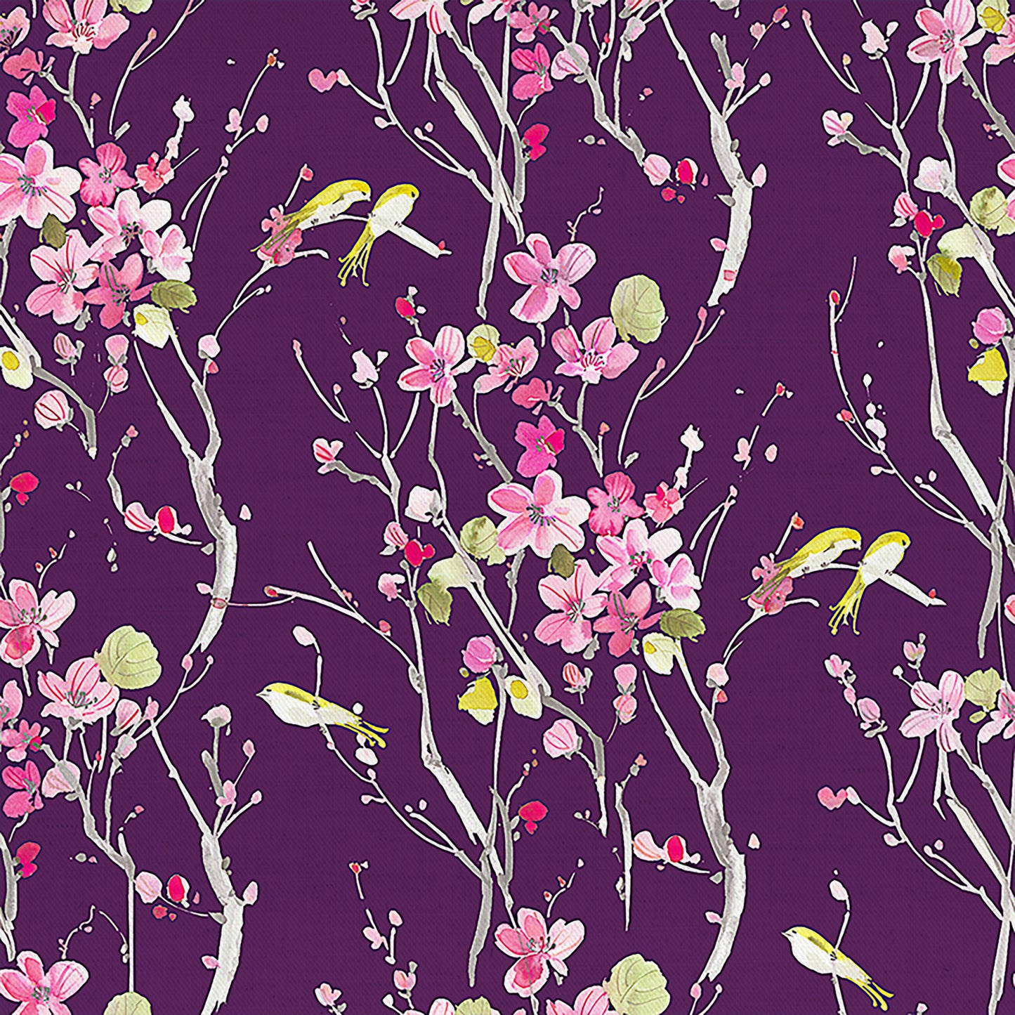 Armathwaite Poplin 152Cm Dress Fabric Metre - Blossom/Plum