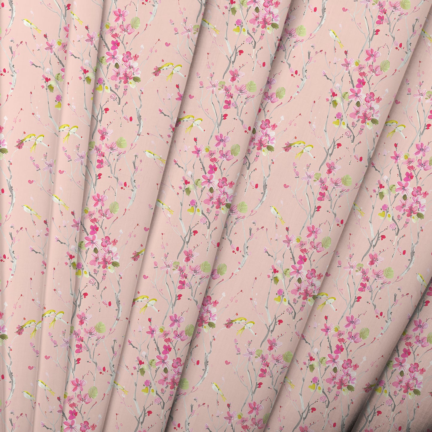 Armathwaite Poplin 152Cm Dress Fabric Metre - Blossom/Primrose