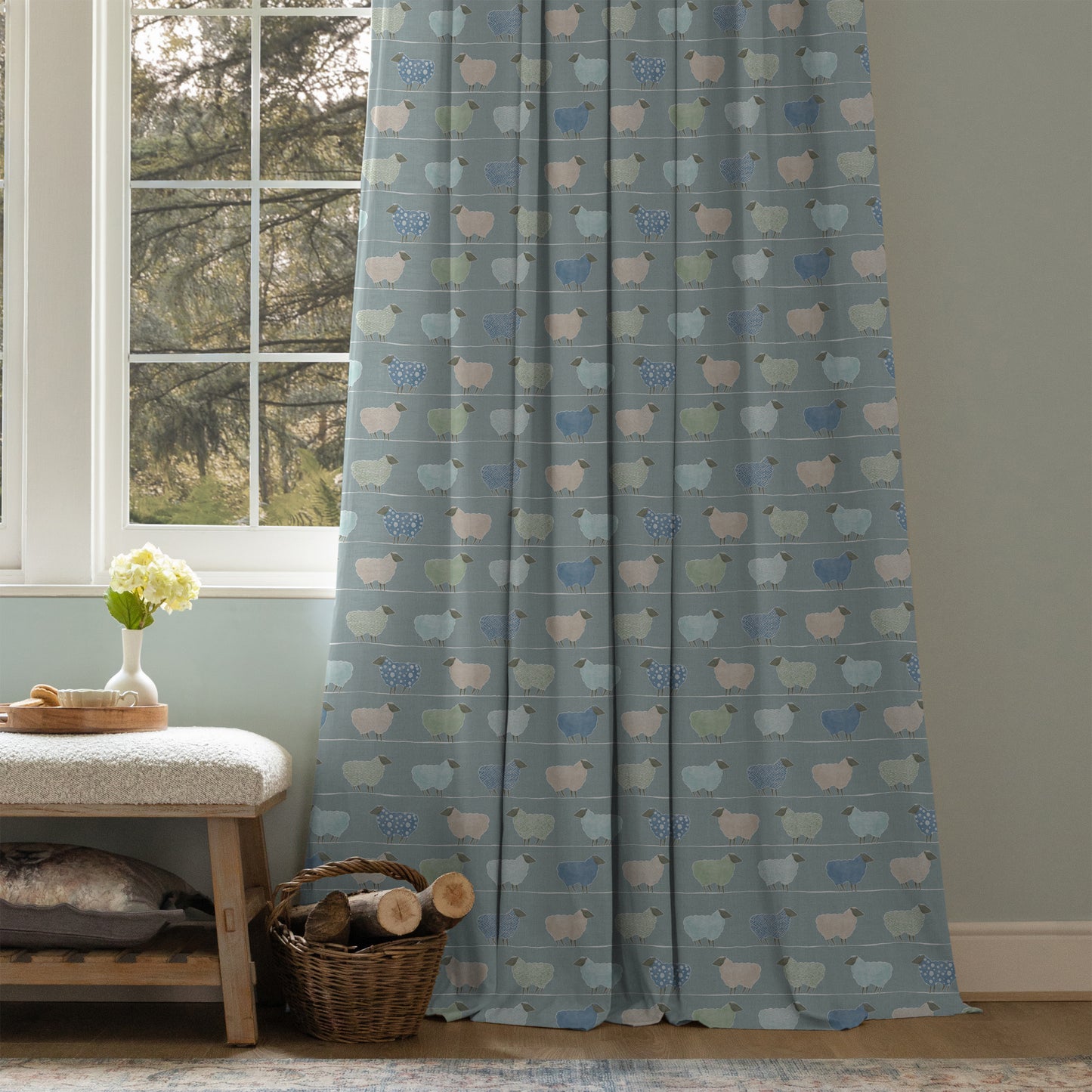 Baarry 147Cm Helena Fabric Metre - Cornflower
