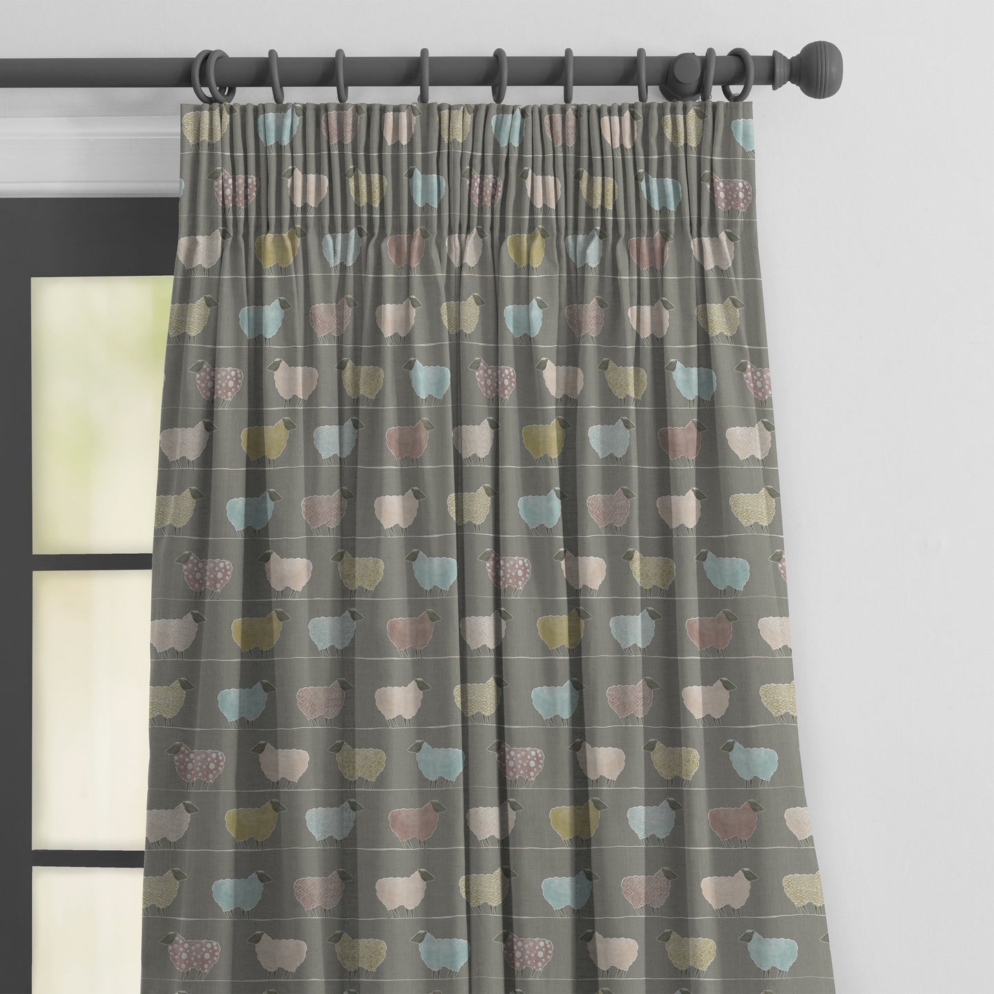 Baarry 147Cm Helena Fabric Metre - Granite