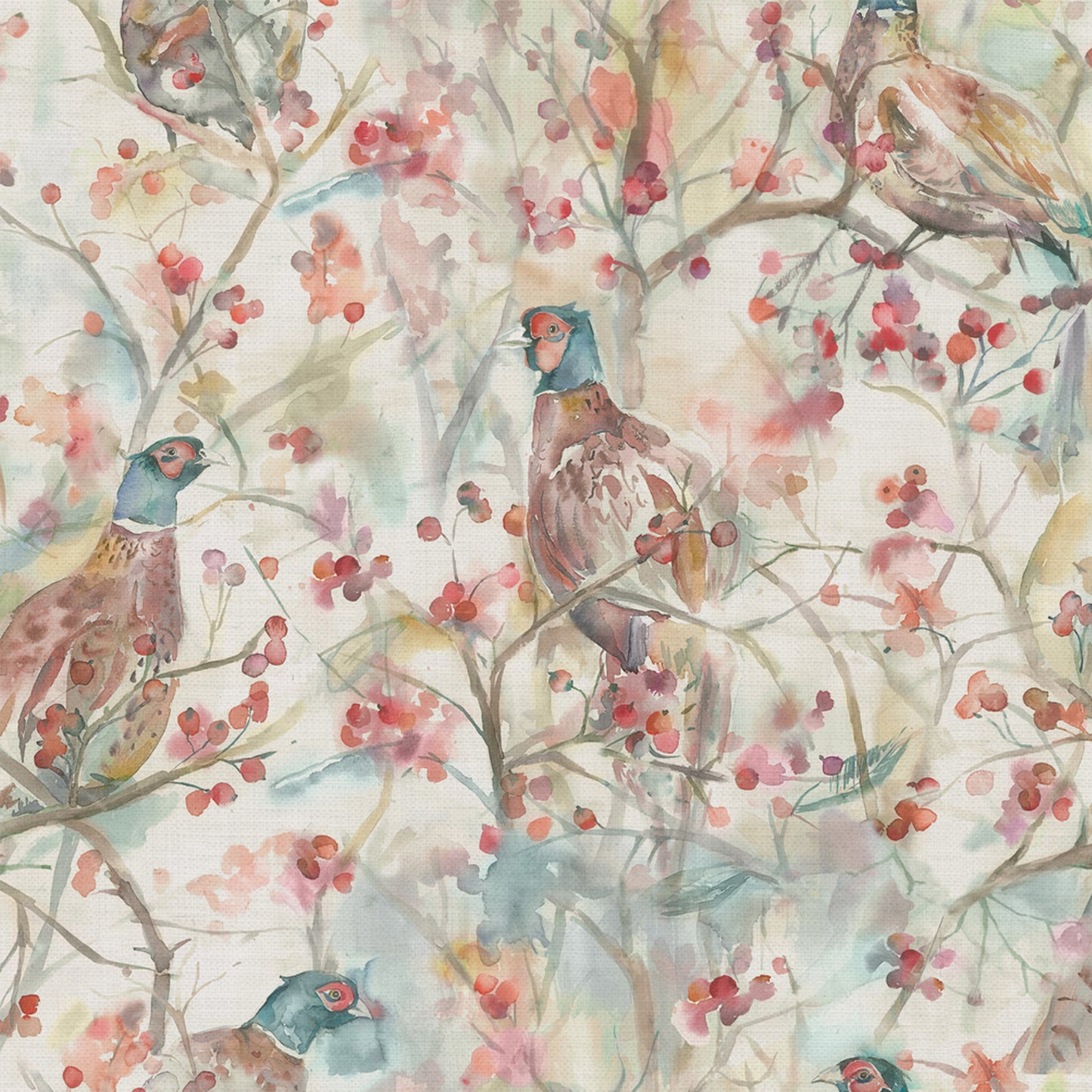 Blackberry 145Cm Ann Fabric Metre - Cream