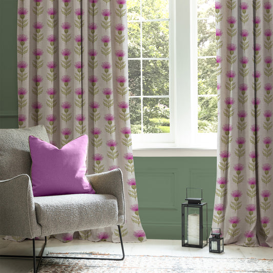 Blair 140Cm Sasha Linen Fabric Metre - Berry