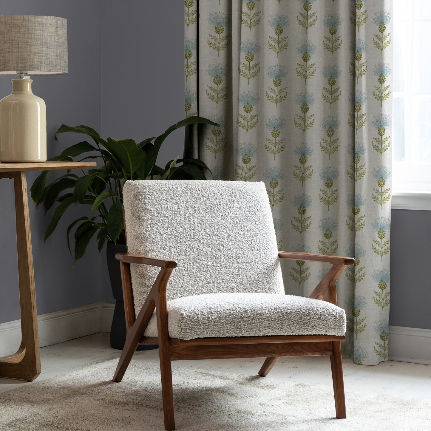 Blair 140Cm Sasha Linen Fabric - Loch Sample
