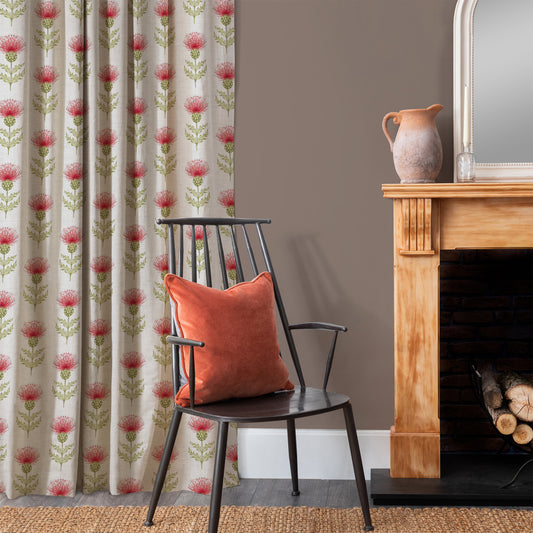 Blair 140Cm Sasha Linen Fabric - Paprika Sample