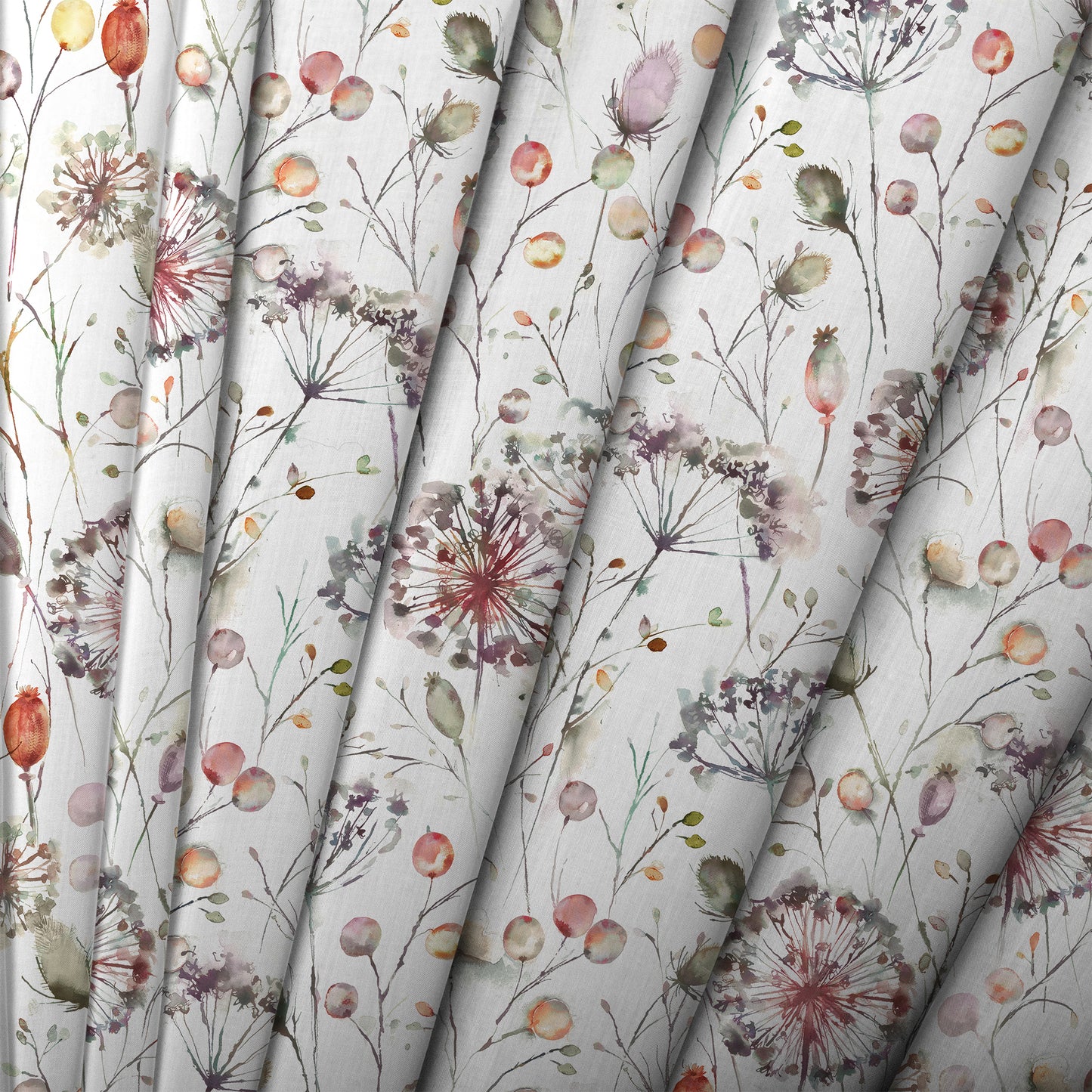 Boronia Ann 145Cm Fabric Metre - Boysenberry/Cream