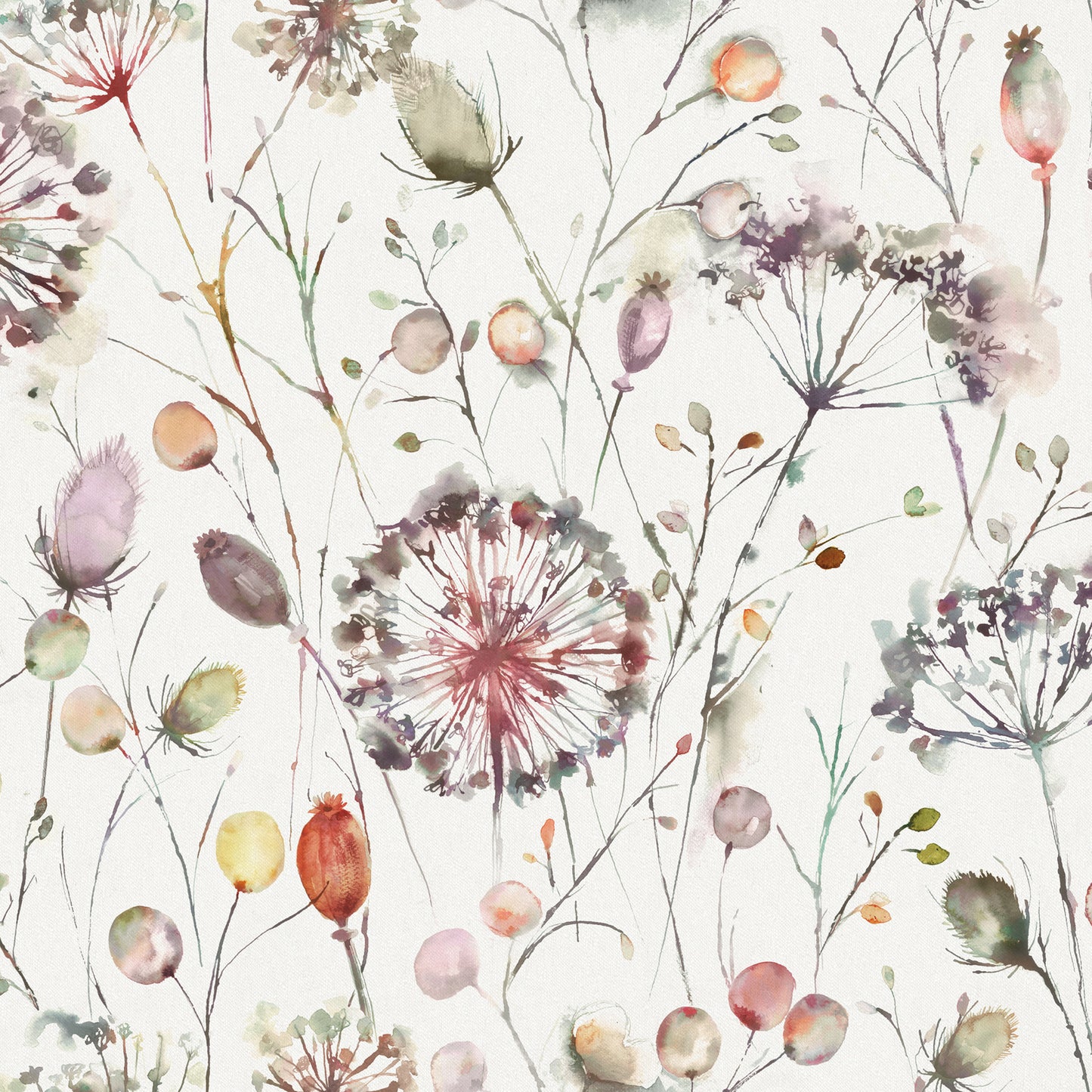 Boronia Ann 145Cm Fabric - Boysenberry/Cream Sample