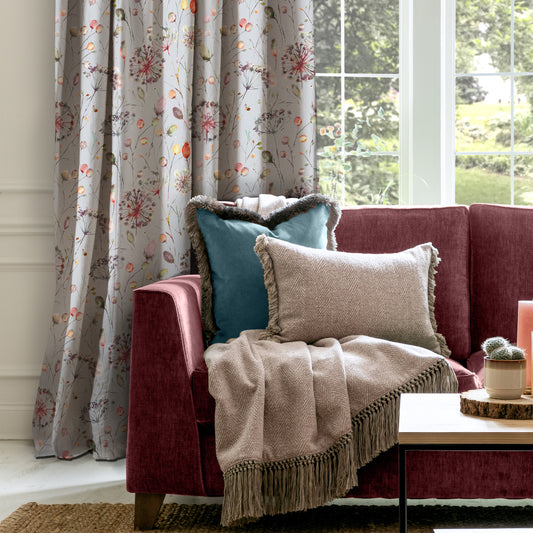 Boronia Ann 145Cm Fabric Metre - Boysenberry/Celeste