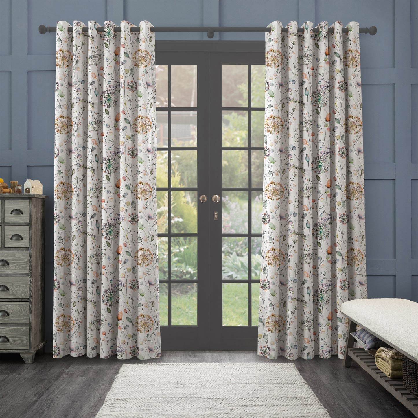 Boronia Ann 145Cm Fabric Metre - Coral/Cloud/Cream