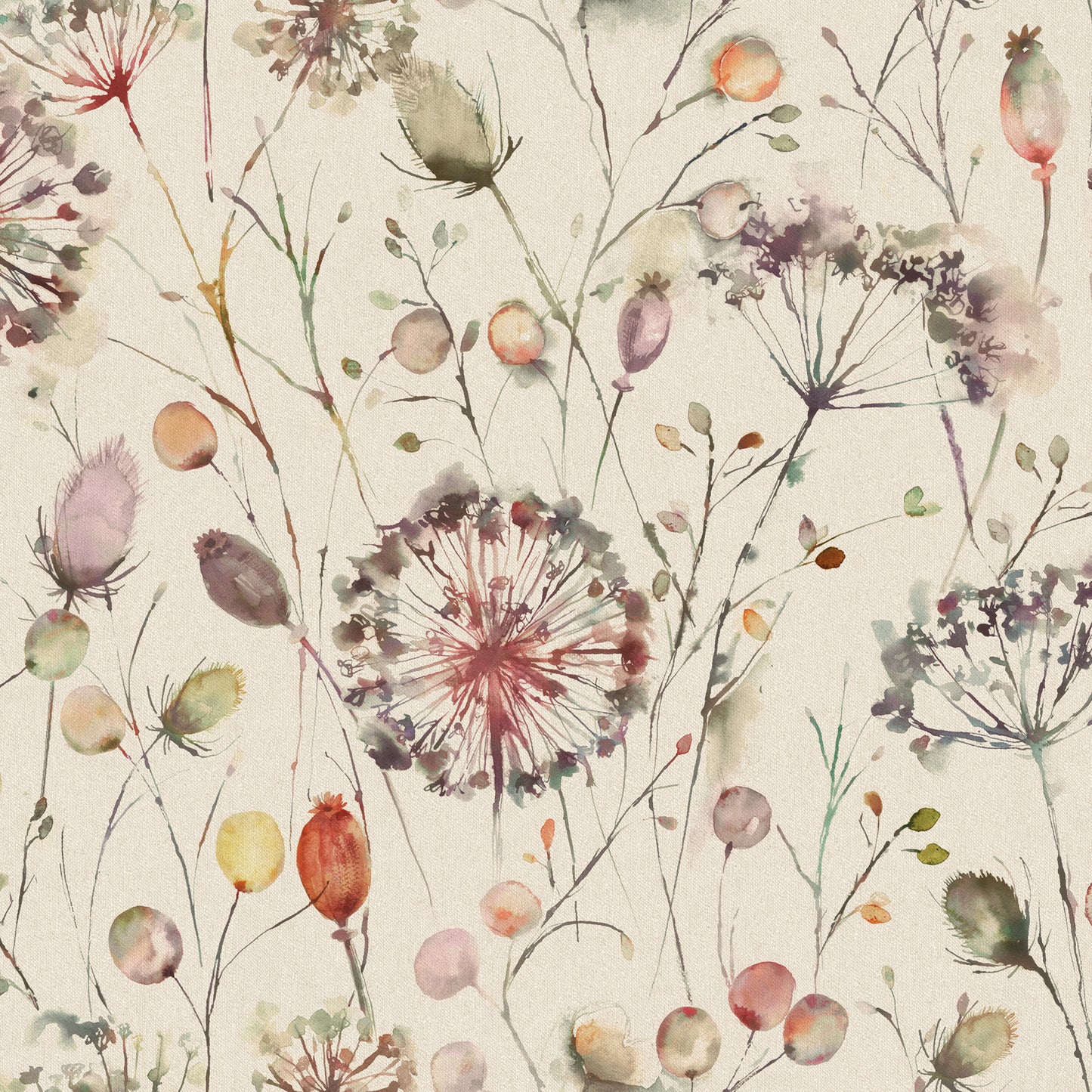 Boronia Fiona 145Cm Fabric - Boysenberry/Linen Sample