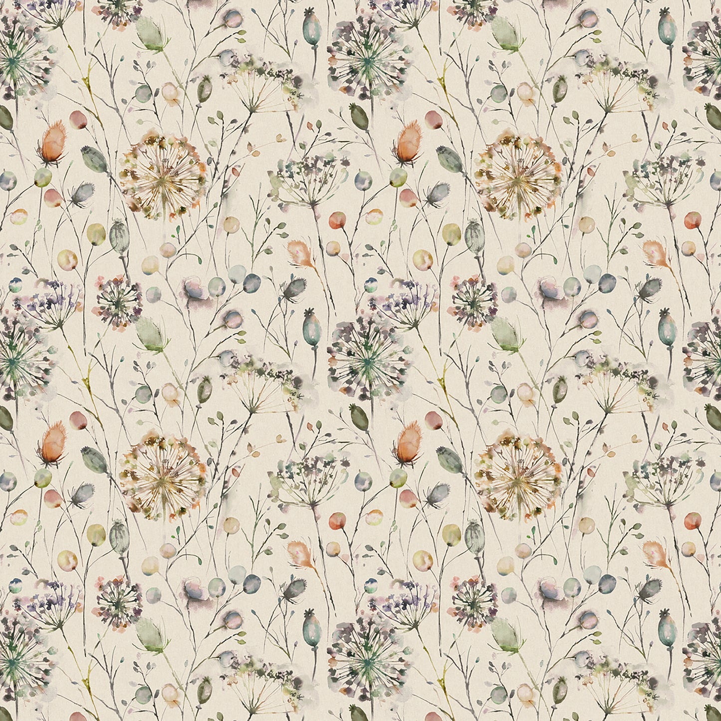 Boronia Fiona 145Cm Fabric Metre - Coral/Cloud/Linen