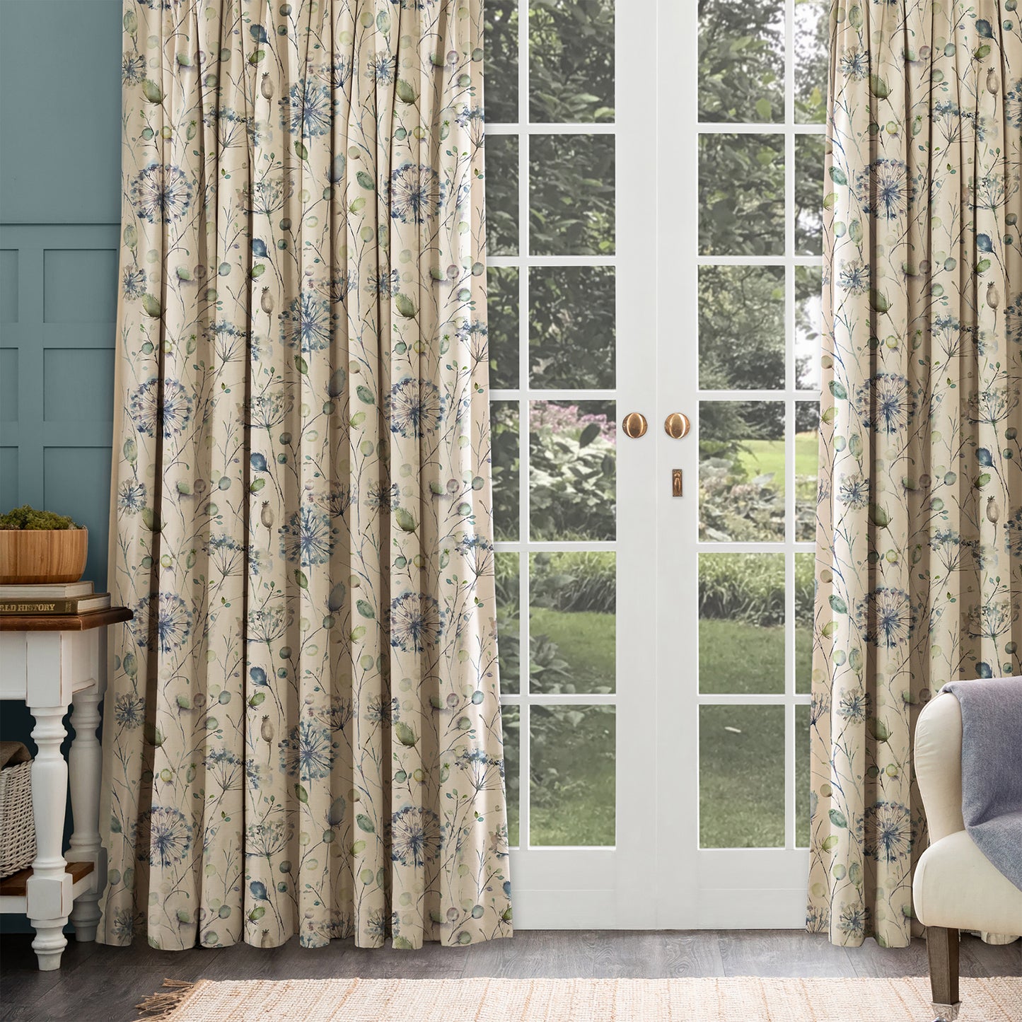 Boronia Fiona 145Cm Fabric Metre - Crocus/Linen