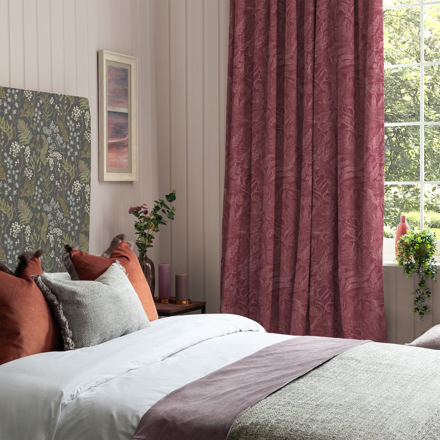 Bracken 145Cm Ann Fabric Metre - Fuchsia