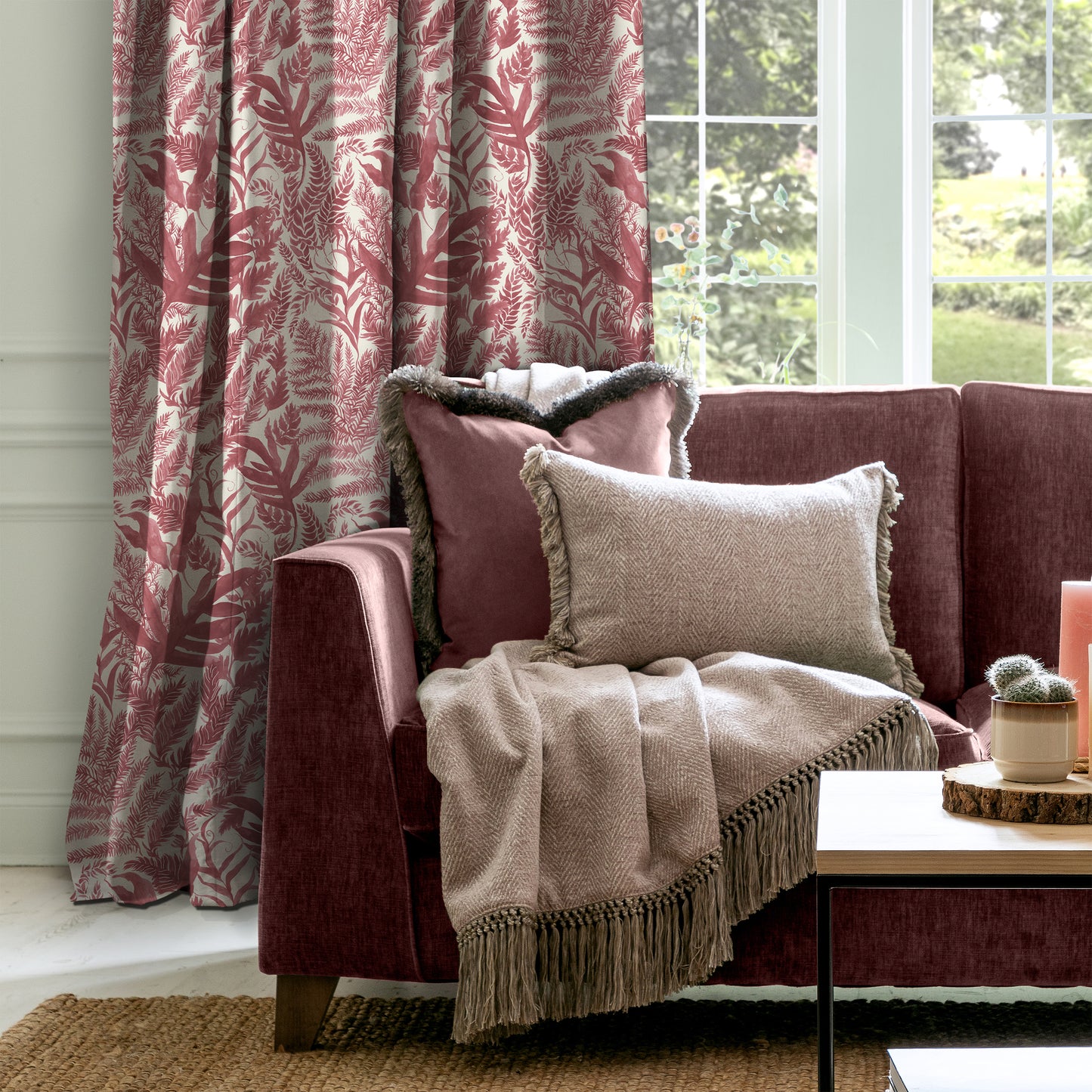 Bracken 145Cm Ann Fabric - Rose Sample