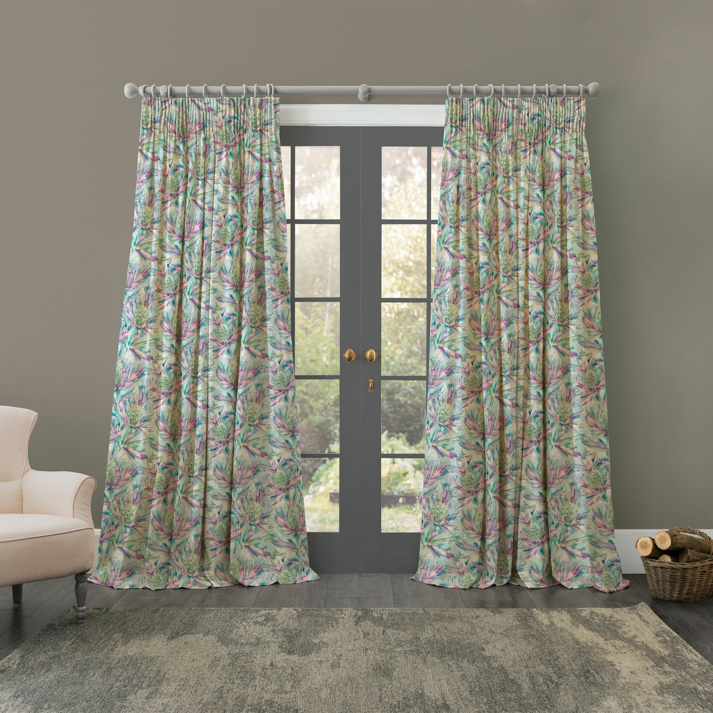 Braithwaite 145Cm Fiona Fabric - Teal Sample