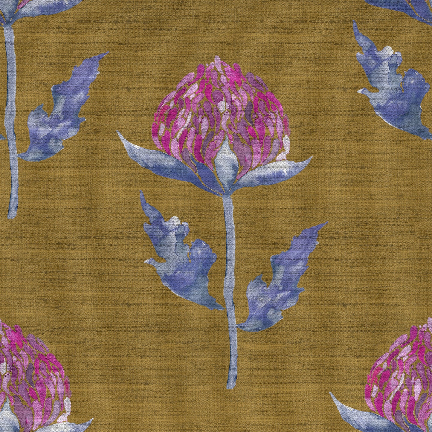 Bram 138Cm Hamish Fabric Metre - Gold