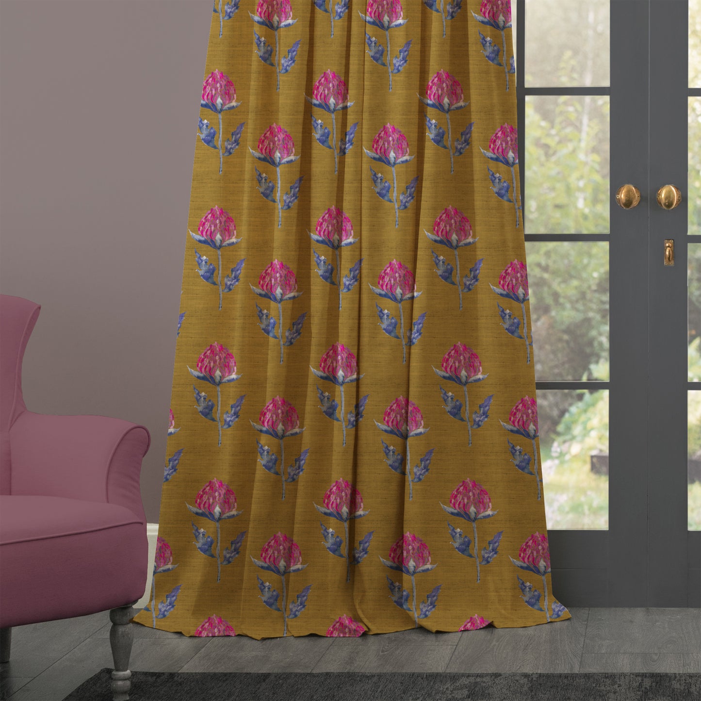 Bram 138Cm Hamish Fabric - Gold Sample