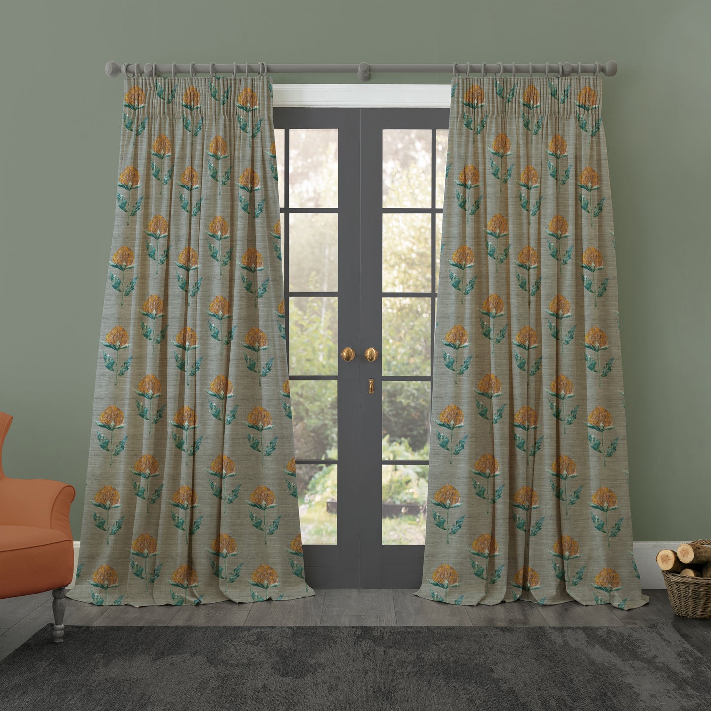 Bram 138Cm Hamish Fabric Metre - Sapphire