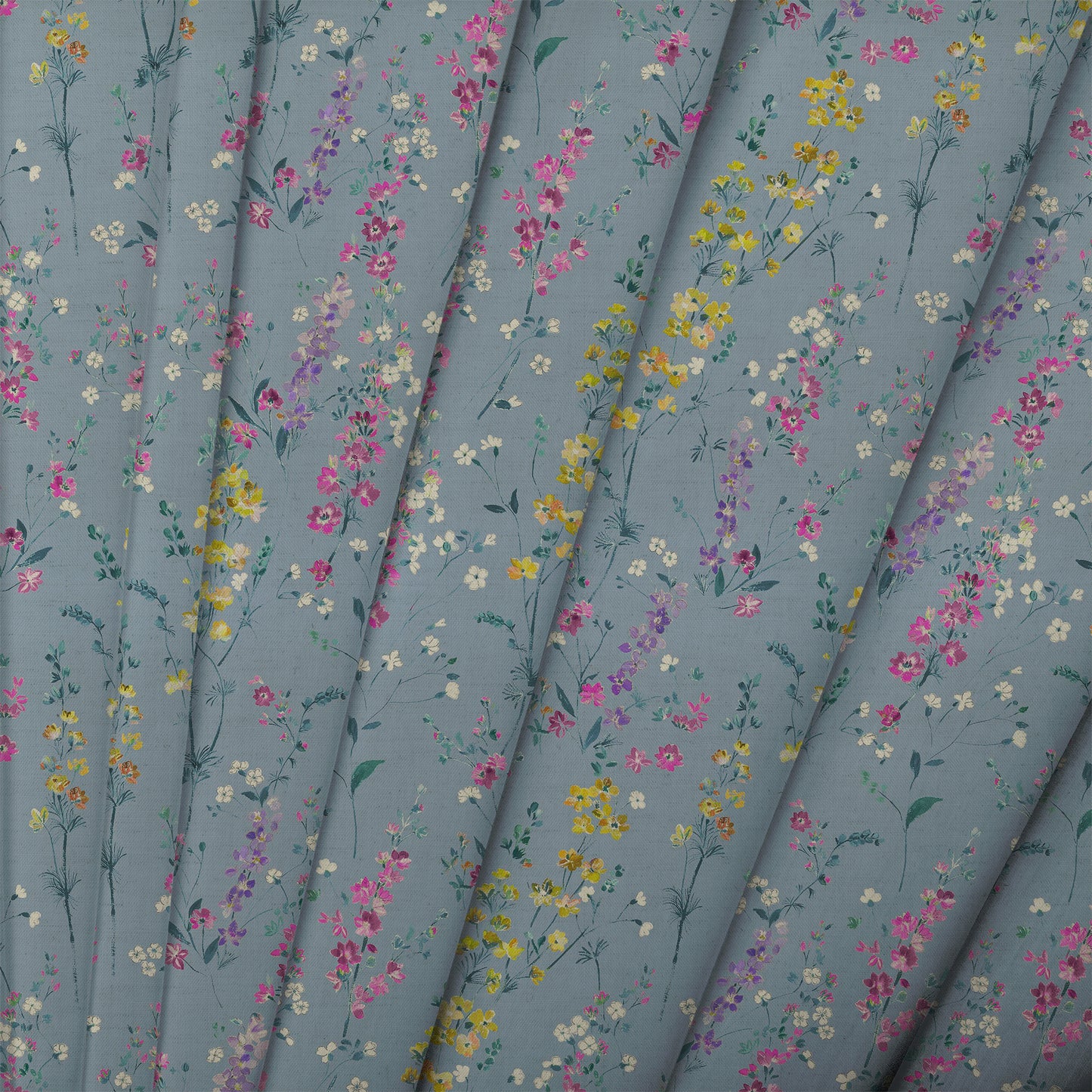 Briella 145Cm Fiona Fabric Metre - Bluebell