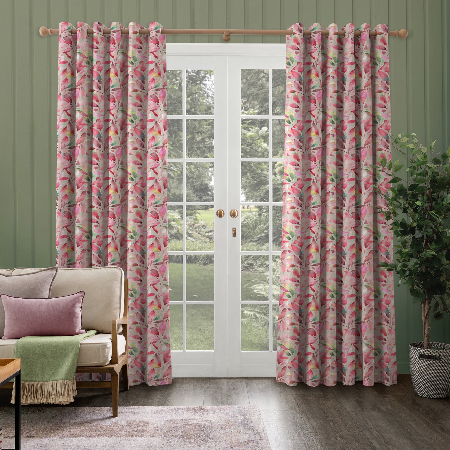 Brympton 145Cm Ann Fabric Metre - Raspberry