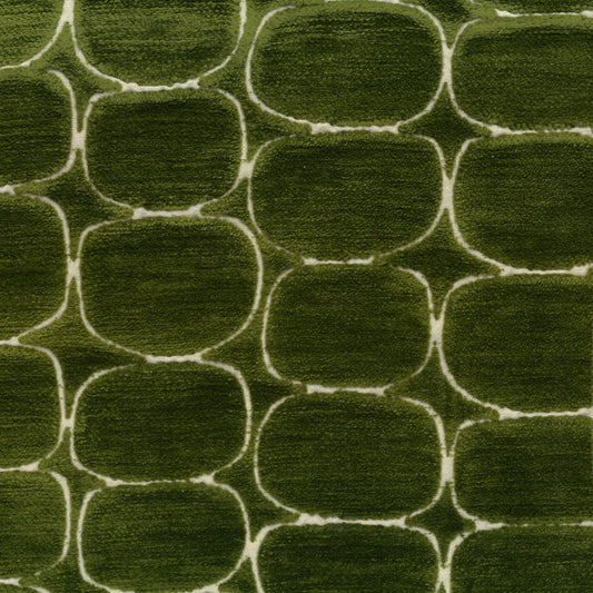 Burbank 140Cm Jacquard Fabric Metre Green Non Fr