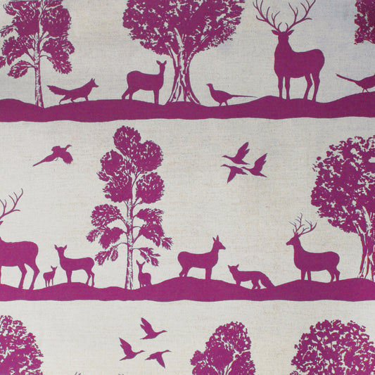 Cairngorms 140Cm Sasha Linen Fabric Metre - Berry