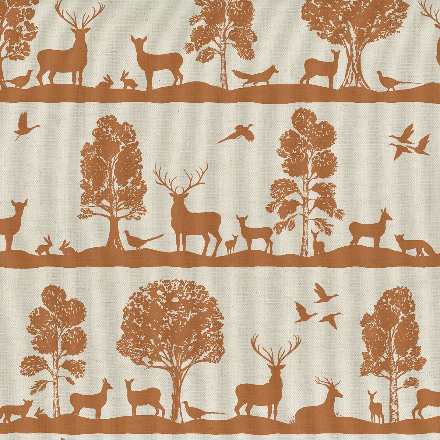 Cairngorms 140Cm Sasha Linen Fabric - Rust Sample