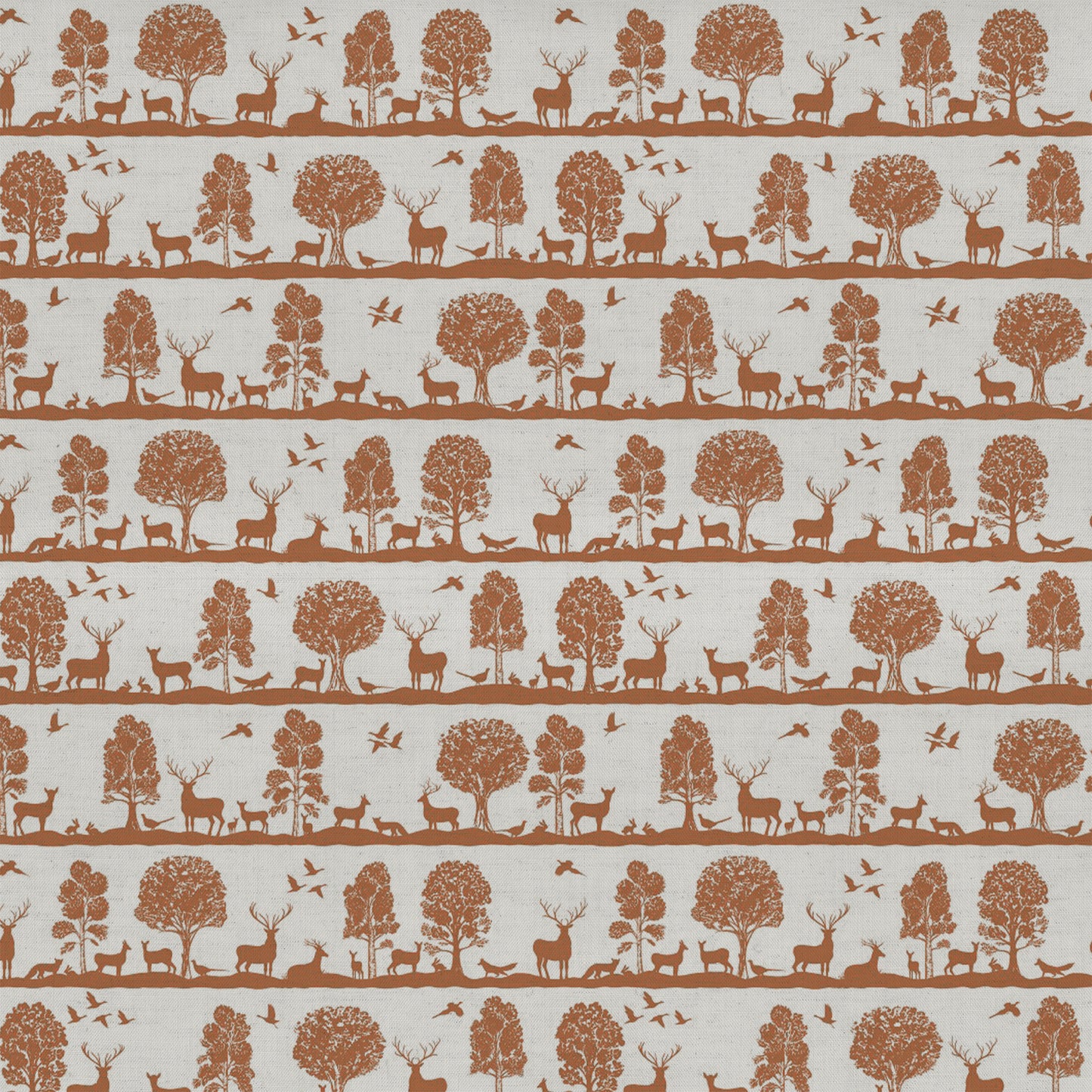 Cairngorms 140Cm Sasha Linen Fabric Metre - Rust