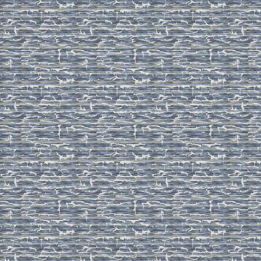 Camilo 140Cm Westin Silver Fabric Metre - Bluebell