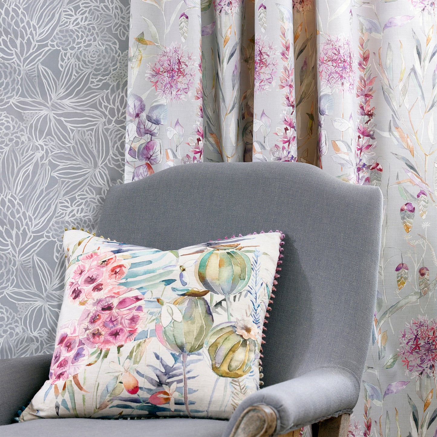Carneum Ann 145Cm Fabric Metre - Raspberry